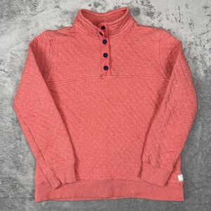 Southern Tide Women's Small‎ Makenzie Quilted Pullover Sweatshirt Sweater Coral